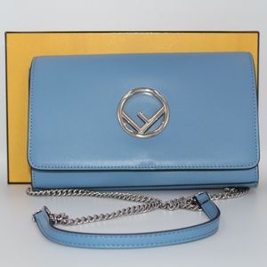 Fendi Kan I F Wallet on Chain Nebula/Palladium